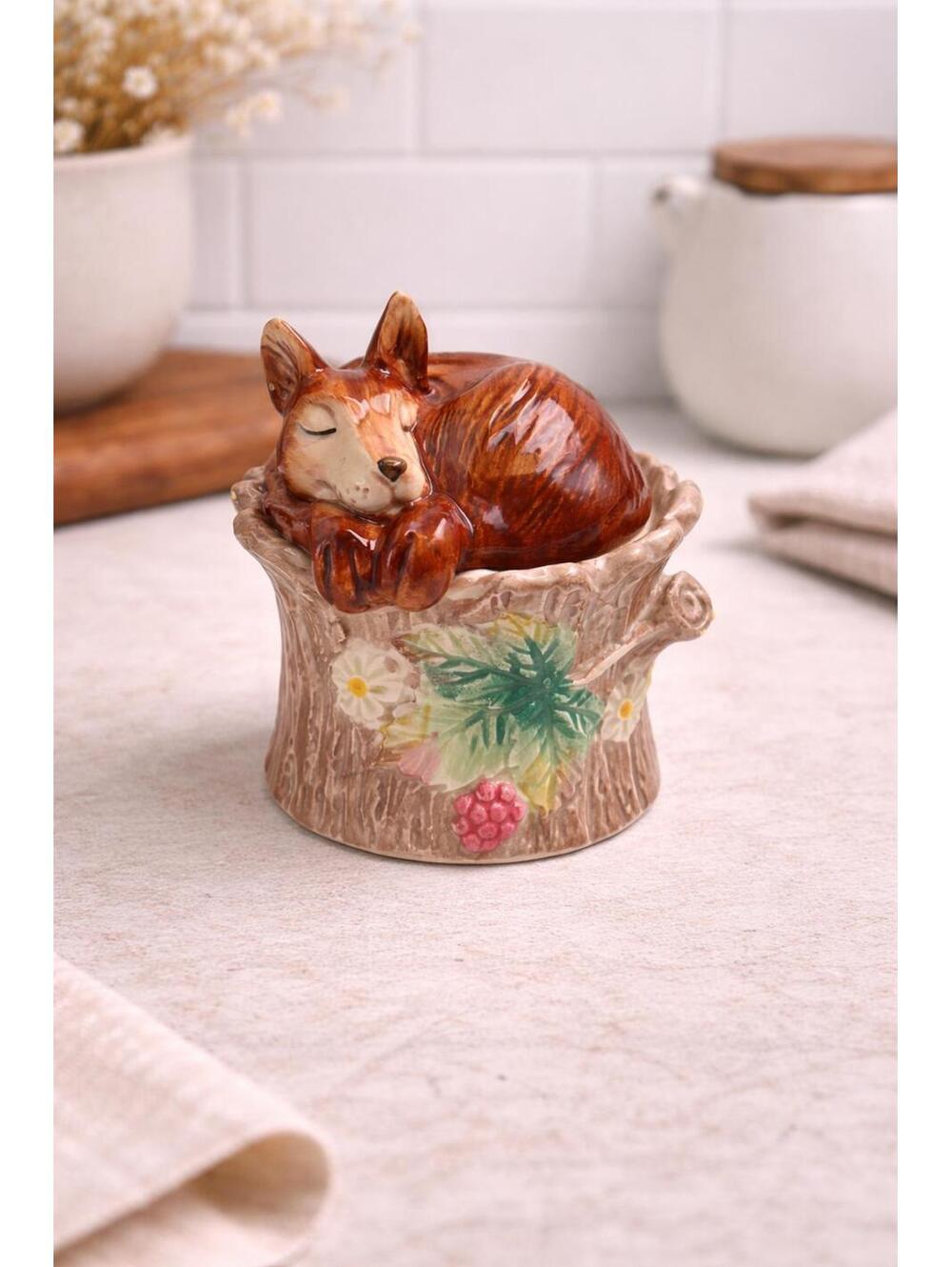 Vintage Fitz & Floyd Reynard Fox Woodland Cottage Decor Figurine Salt/Pepper Set